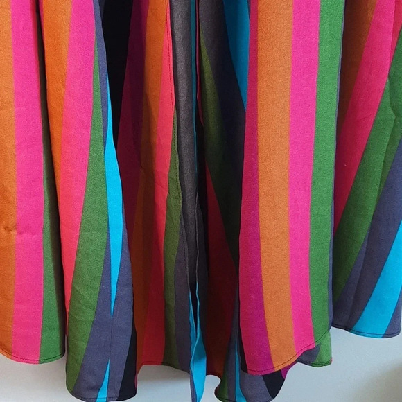 Leith Striped Long Full Length Maxi  Wrap Sleeveless Women's Colorful Dress | XS - Picture 6 of 14